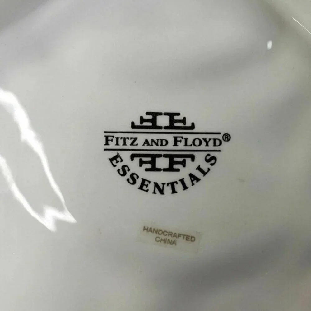 Fitz and‎ Floyd Plaid Christmas Snowman Candy Cookie Dish Canape Plate Embossed